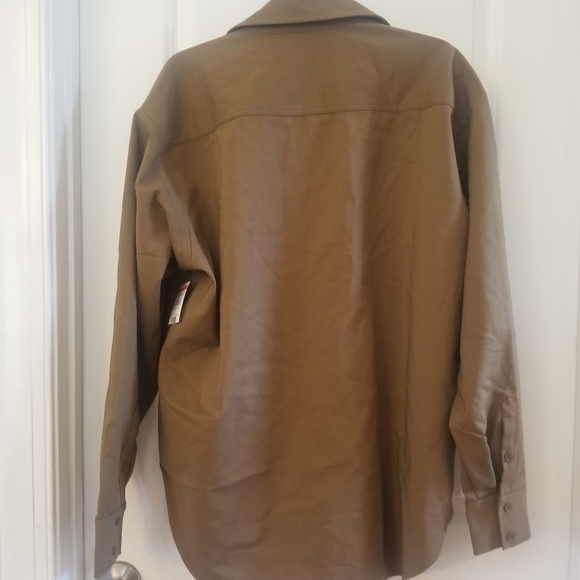 Good American cotton blend button-down shirt size 1 - Picture 4 of 9